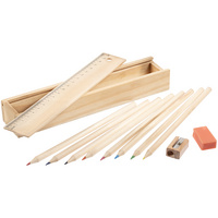 Набор цветных карандашей Spasso в деревянном пенале (P17680.00)