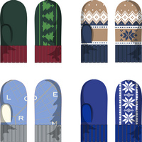 Варежки Joyful на заказ, полушерсть (P18082.02)