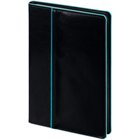 Ежедневник Alanis, недатированный, черный с голубым (P18299.14)