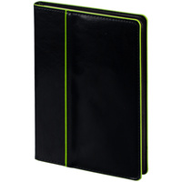 Ежедневник Alanis, недатированный, черный с зеленым (P18299.39)