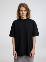 Футболка оверсайз унисекс Sideline, черная (P18406.30)