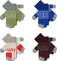 Сенсорные перчатки на заказ Guanti Tok, полушерсть (P18923.02)