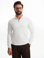 Рубашка поло мужская с длинным рукавом Terrazzo, белая (P19098.60)