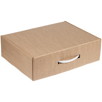 Коробка самосборная Light Case, крафт, с белой ручкой (P19167.60)