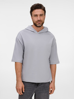 Футболка оверсайз унисекс с капюшоном Neofit, светло-серая (P19186.10)