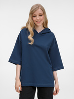 Футболка оверсайз унисекс с капюшоном Neofit, темно-синяя (P19186.40)