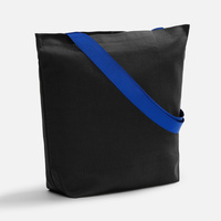 P19267.44 - Шопер B5, черный с широкими синими ручками