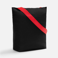 P19267.50 - Шопер B5, черный с широкими красными ручками