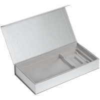 Коробка Planning с ложементом под набор с планингом, ежедневником, ручкой и аккумулятором, серебристая (P19619.11)
