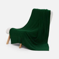 Плед Tressa, темно-зеленый (P19622.91)