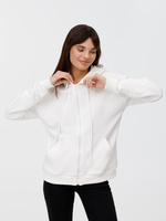 Толстовка унисекс оверсайз на молнии Zippy Terry, белая (P19883.60)