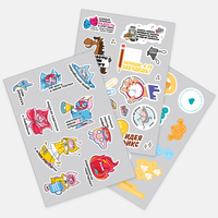 Наклейки бумажные Sticker Pack на заказ, S (P19939.01)