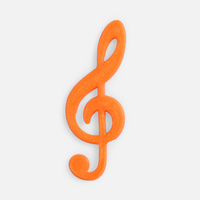 Подвеска Industry, 3D-печать на заказ, скрипичный ключ (P19974.03)