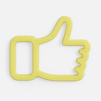 Подвеска Contour, 3D-печать на заказ, лайк (P19979.02)