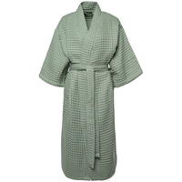 Халат вафельный женский Boho Kimono, зеленая мята (P20014.19)