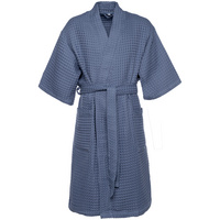 Халат вафельный мужской Boho Kimono, синий (P20015.40)