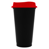 Стакан с крышкой Color Cap Black, черный с красным (P20996.50)