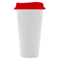Стакан с крышкой Color Cap White, белый с красным (P20997.50)