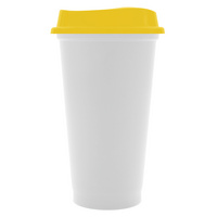 Стакан с крышкой Color Cap White, белый с желтым (P20997.80)