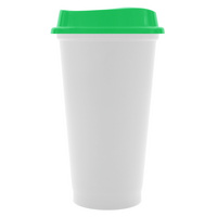 Стакан с крышкой Color Cap White, белый с зеленым (P20997.90)