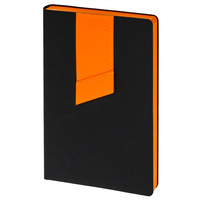 Ежедневник Bookmark, недатированный, черный с оранжевым (P21180.32)