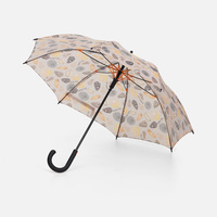 Зонт-трость Undercolor с полной запечаткой на заказ, с оранжевыми спицами (P21804.20)