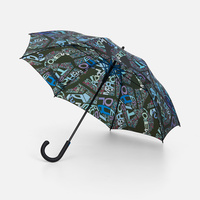 Зонт-трость Undercolor с полной запечаткой на заказ, с голубыми спицами (P21804.40)