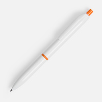 P22202.20 - Ручка шариковая Bright Pop, белая с оранжевым