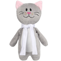 Мягкая игрушка Beastie Toys, котик с белым шарфом (P22415.01)