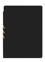 Ежедневник Flexpen Soft Touch, недатированный, черный с оранжевым (P23087.32)