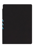 Ежедневник Flexpen Soft Touch, недатированный, черный с бирюзовым (P23087.39)