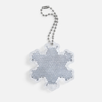 Пешеходный светоотражатель с цепочкой «Снежинка», белый (P24209.60)