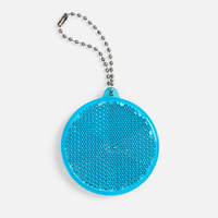 Пешеходный светоотражатель с цепочкой «Круг», синий (P24210.40)