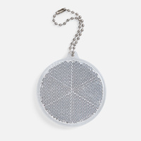 Пешеходный светоотражатель с цепочкой «Круг», белый (P24210.60)