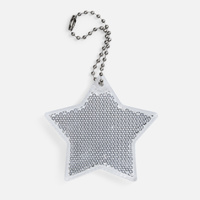 Пешеходный светоотражатель с цепочкой «Звезда», белый (P24211.60)