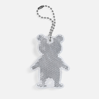 Пешеходный светоотражатель с цепочкой «Мишка», белый (P24815.60)