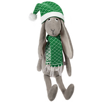 P30191.90 - Мягкая игрушка Smart Bunny, в зеленом шарфике и шапочке