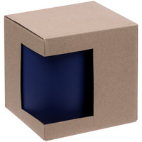 Коробка для кружки с окошком, крафт, ver.2 (P3337.01)