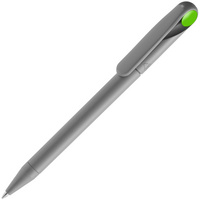 Ручка шариковая Prodir DS1 TMM Dot, серая с ярко-зеленым (P3425.19)
