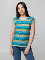 Футболка женская Rayet Lady двусторонняя, голубая с зеленым (P3482.40)