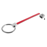 Элемент брелка-конструктора «Хлястик с кольцом и зажимом», красный (P4547.50)