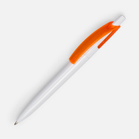 Ручка шариковая Bento, белая с оранжевым (P4708.62)