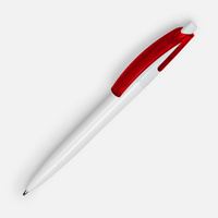 Ручка шариковая Bento, белая с красным (P4708.65)
