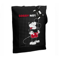 Холщовая сумка «Микки Маус. Sorry», черная (P55502.30)