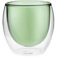 Стакан с двойными стенками Glass Bubble, зеленый (P5676.90)