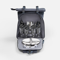 Набор для пикника Picnivo на 4 персоны, темно-серый меланж (P63057.13)