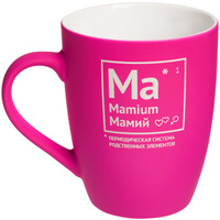 P70228.77 - Кружка «Мамий» c покрытием софт-тач, ярко-розовая (фуксия)