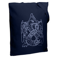 Холщовая сумка «Кетцалькоатль», темно-синяя (P70285.40)