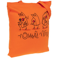 Холщовая сумка «Полный птц», оранжевая (P70318.20)