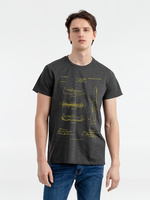 Футболка приталенная Old Patents. Knife, черный меланж (P70753.30)